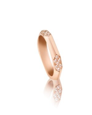 AD13VE Anello V Diamanti in Oro Rosa - Mariae Nascenti Diamonds Anelli Riviere Diamanti e Fedi Nuziali con Diamanti Milano Roma Canton Ticino