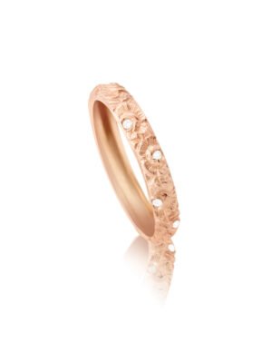 FD07RS Fede Nuziale Rose con Diamanti Rosa in Oro Rosa - Anelli Riviere Diamanti e Fedi Nuziali con Diamanti Milano Roma Canton Ticino