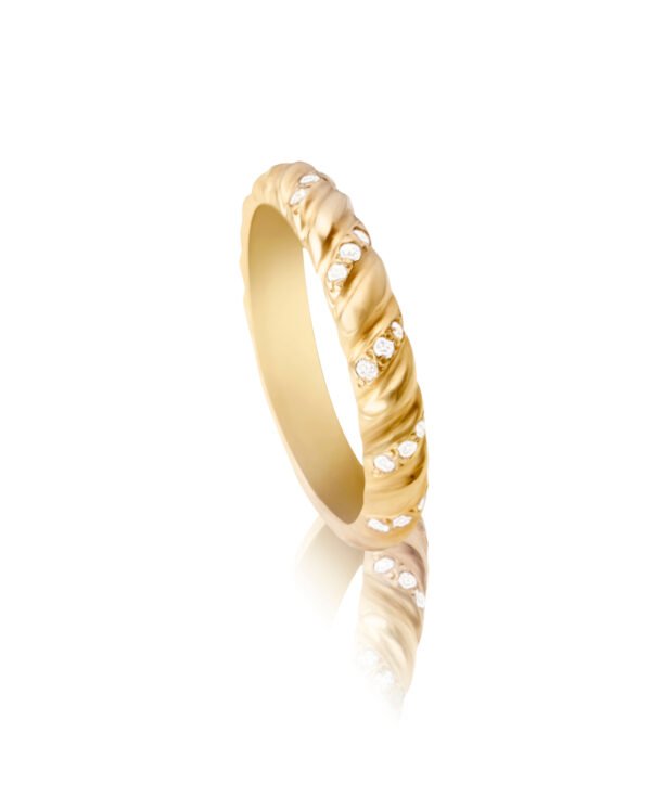 GAD14FS Anello Riviere Diamanti You and I in Oro Giallo - Anelli Riviere Diamanti e Fedi Nuziali con Diamanti Milano Roma Canton Ticino