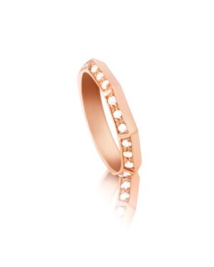 GRD11AM Anello Riviere Diamanti Amalfi Luce in Oro Rosa - Anelli Riviere Diamanti e Fedi Nuziali con Diamanti Milano Roma Canton Ticino