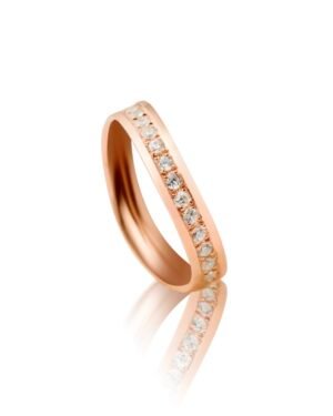 RD02LG Anello Riviere con Diamanti in Oro Rosa 750 18 Carati - Mariae Nascenti Diamonds Anelli Riviere Diamanti e Fedi Nuziali con Diamanti Milano Roma Canton Ticino