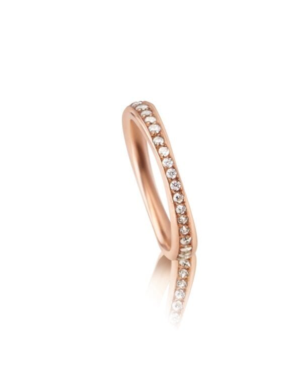 RD16LS Infinity Anello Riviere con Diamanti in Oro Rosa 750 18 Carati - Mariae Nascenti Diamonds Anelli Riviere Diamanti e Fedi Nuziali con Diamanti Milano Roma Canton Ticino