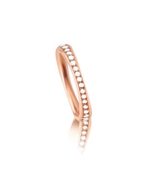 FD16LS Fede Nuziale con Diamanti Infinity in Oro Rosa - Anelli Riviere Diamanti e Fedi Nuziali con Diamanti Milano Roma Canton Ticino